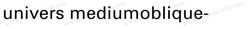 univers mediumoblique字体转换